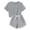 Grey, variant on Duqingm Kids Summer Sport T Shirt and Shorts Set Plaid Print Clothing Sets Tracksuit Light Green,5-6 Years