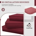 thumbnail image 3 of Kimunuk 14 Piece Outdoor Furniture Replacement Cushions, Fits 6-Seat Sectional Rattan Conversation Set, 4" Patio Water-Resistant Replacement Sofa Cushions, Liner&Cover, Burgundy, 3 of 7