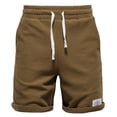 thumbnail image 1 of pstuiky Pantalones cortos cargo para hombre, Pantalones casuales de moda para hombre, lisos, con cordón, cintura elástica, pierna recta corta Pantalones cortos deportivos para hombre, 1 of 3
