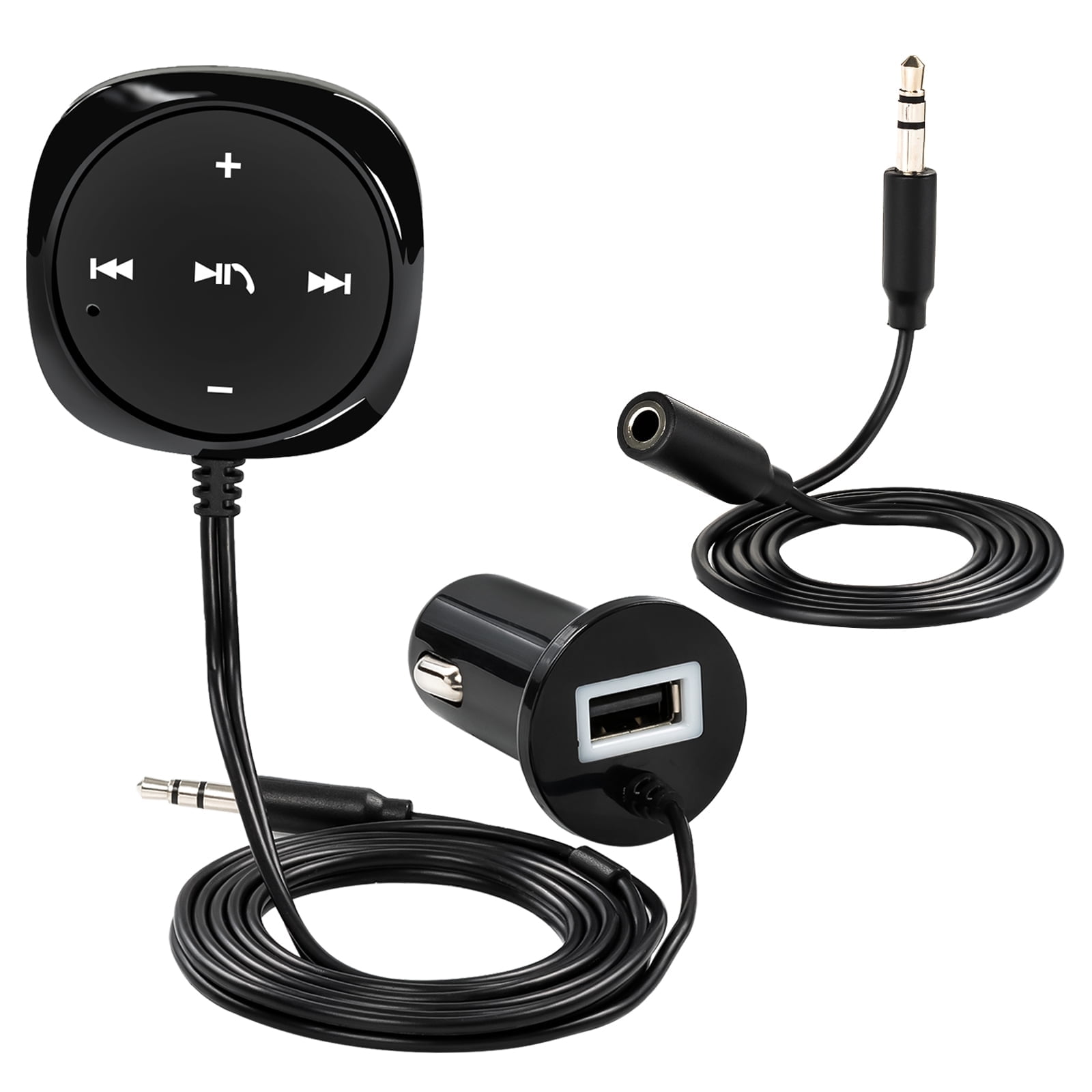 XUKEY Car 3.5mm AUX Bluetooth Receiver Wireless Stereo Audio Music Adapter USB Charger