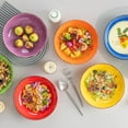 thumbnail image 7 of Bonita Pasta Bowls Set 6, 38 oz shallow bowls, ceramic Italian panels and salad bowls, microwave and dishwasher safe restaurant, in a variety of colors, 7 of 7