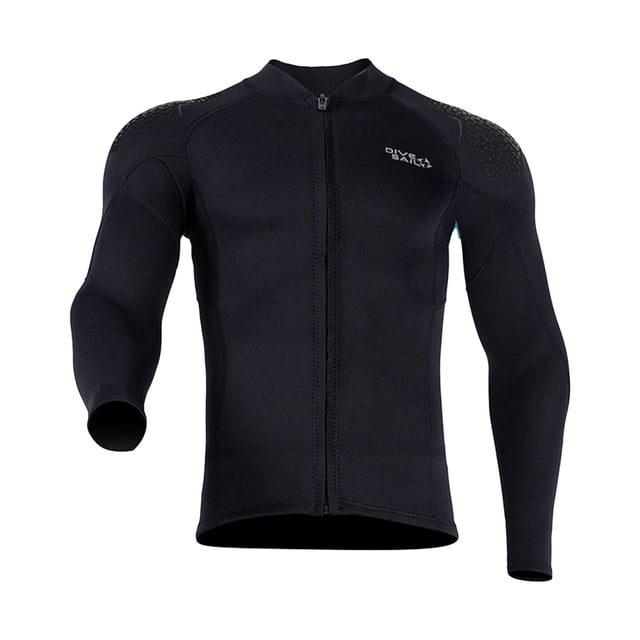 Traje de neopreno Zulema chaqueta manga larga cremallera frontal Hombre Negro XXL