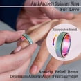 thumbnail image 4 of 1 Piece Anxiety Ring for Women Fidget Ring: Anxiety Relief Items Spinner Rings for Anxiety Fidget Rings for Anxiety for Women Anxiety Toys Anti Anxiety Relief Toys (Rainbow, 7,2.24"), 4 of 5