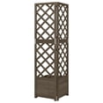 thumbnail image 2 of vidaXL Corner Trellis Planter Grey 40x40x150 cm Solid Fir Wood, 2 of 4