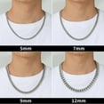 thumbnail image 5 of ChainsHouse Mens Stainless Steel Necklaces Chain Necklace for Men Women 7mm Width Silver Cuban Link Chains Jewelry Gifts, 18/20/22/24/26/28/30 inch, 5 of 10