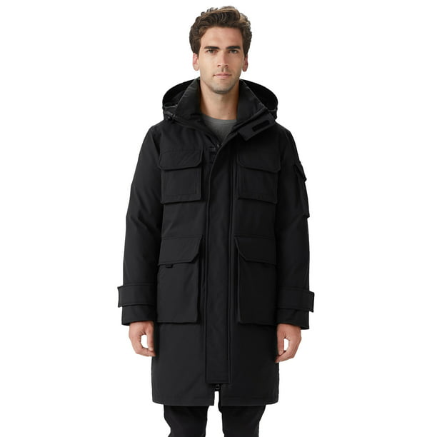 Orolay Men's Thickened Down Jacket Hooded Parka Down Coat with Multi ...