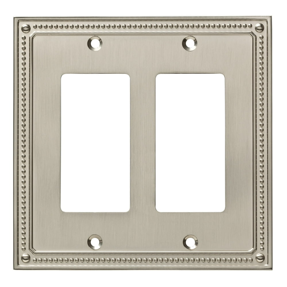 Franklin Brass Classic Beaded Double Decorator Wall Plate in Satin