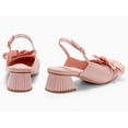 thumbnail image 3 of Womens Slingback Chunky Heels Flower Closed Square Toe Pumps Work Dress Shoes, 3 of 3