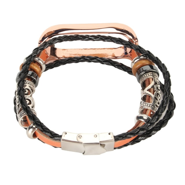 Correa de Cuero para 7 NFC Pulseras de Cuero Hechas a Mano Pulsera de Cuentas Boho Hebilla de Metal Estilo étnico Reloj Inteligente Retro Banda de Repuesto ANGGREK Otros