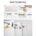 thumbnail image 5 of No Hook Shower Curtains with Snap in Liner, Rustic Bee Garland Waterproof Fabric Shower Curtain, Spring Floral Watercolor Double Layers & See-Through Top Window Bathroom Curtains 54''x78'', 5 of 6