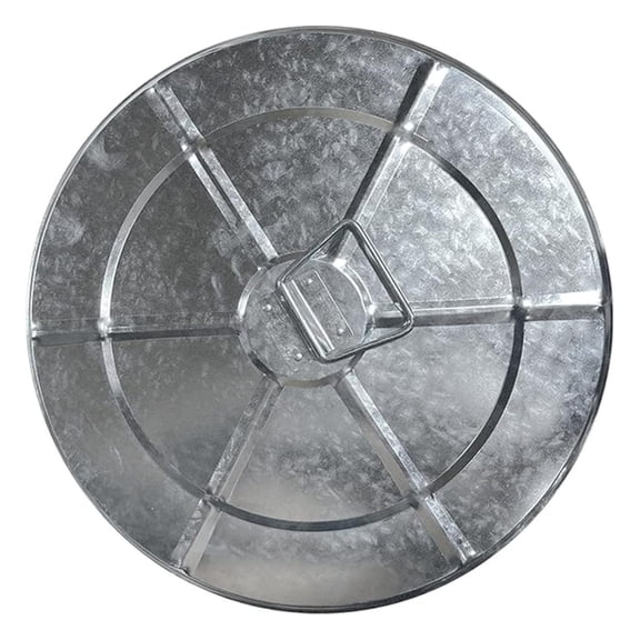 Trash Can Lid Compotible with 31-Gallon Round Fire Resistant Garbage Container Lid for Galvanized Steel Waste Bin