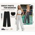 thumbnail image 3 of TEMOFON Summer Pants for Women Elastic Waistband Summer Womens Sweatpants with Pockets Clothes Casual Black S, 3 of 10