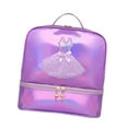 thumbnail image 4 of Mochila de baile de ballet, bolsa de gimnasio informal con compartimento para zapatos para viajes y gimnasia Púrpura, 4 of 8