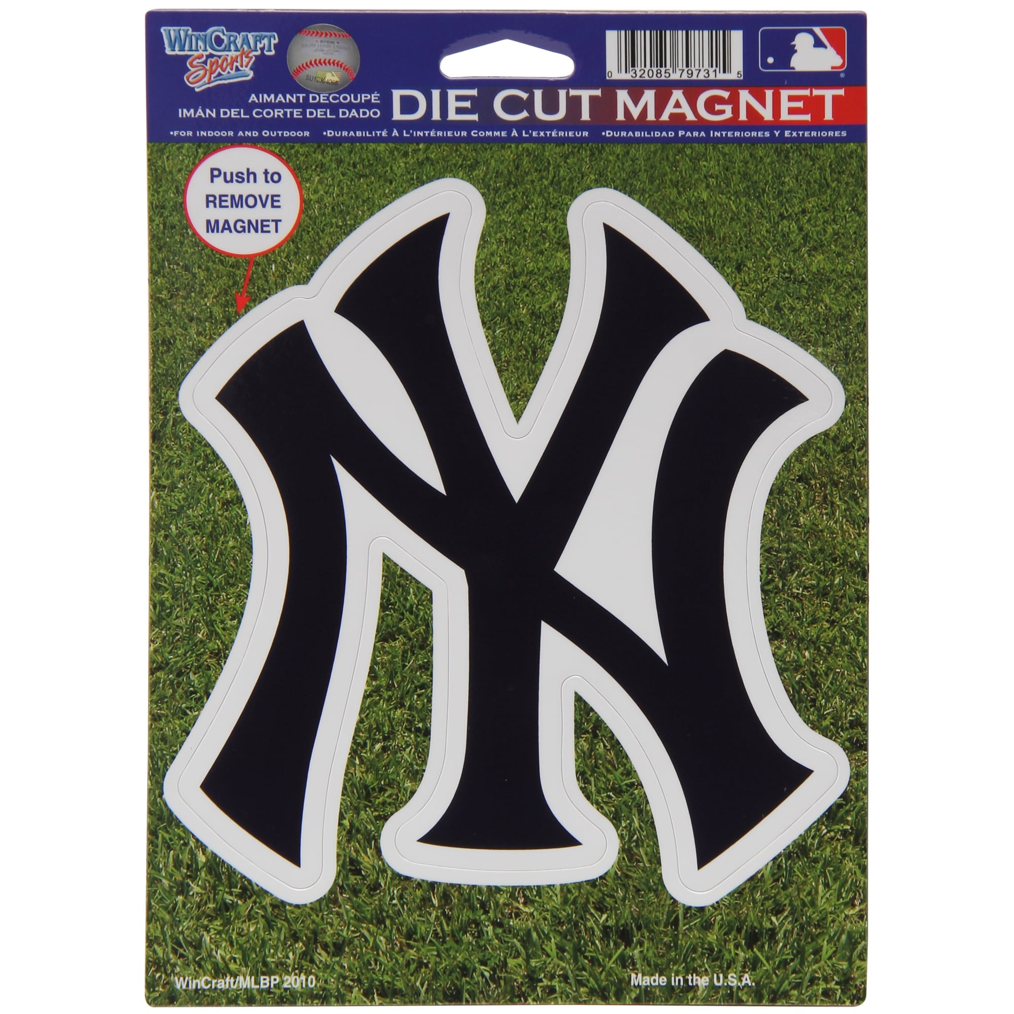 New York Yankees Oval Car Magnet Made In The USA Baseball Sports Waterproof 