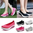 thumbnail image 2 of Women Walking Shoes Slip On Comfort Sneakers Casual Jogging Wedge Comfort Loafer, 2 of 8