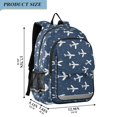 thumbnail image 2 of FORMRS Unisex School Backpack 17" Student Travel Bag with Laptop Compartment, White Airplane Pattern, 2 of 7
