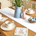 thumbnail image 5 of Easter Bunny Table Runner 72 Inches Long for Kitchen Dining, Pastel Spring Floral Wreath Rabbit Eggs Dresser Scarf Farmhouse, Dining Table Decorations for Wedding/Parties, 14 x 72 In, 5 of 8