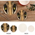 thumbnail image 4 of SKYSONIC Leopard Eyes Pot Holders Trivets, 2 Pcs Heat Resistant Trivets,Animal Cool Cotton Thread Weave Mats for Hot Pads Pans Pot Bowl Teapot for Kitchen Decor, 4 of 7