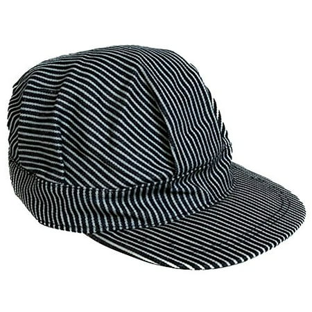 - Rubie's Costume Co. Navy Blue Pinstripe Engineer Train Conductor Hat Cap