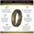 thumbnail image 4 of Dark Bronze Bevel Edge Breathable Silicone Ring For Men and Women 6mm Bandwidth, 4 of 5