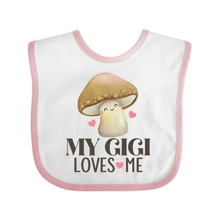 

Inktastic My Gigi Loves Me Mushroom Gift Baby Boy or Baby Girl Bib
