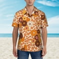 thumbnail image 4 of Fotbe Hippie Ditsy Floral Hawaiian Shirt For Men Unisex Summer Beach Casual Short Sleeve Cotton Linen Button Down Shirts-Small, 4 of 9