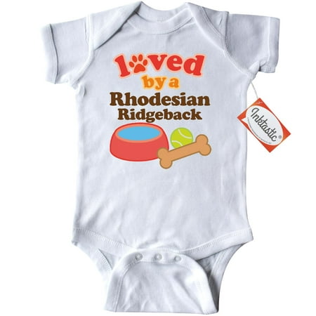 Inktastic Rhodesian Ridgeback Loved By A (Dog Breed) Infant Creeper Baby Bodysuit dogs pets mom dog animal gift one-piece