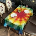 thumbnail image 2 of Tie Dye Soft Petal Ring Pattern Rectangle Tablecloth 60"x102",Waterproof Polyester Rectangle Table Cloth, Wipeable Spillproof Polyester Tablecloth for Dining, Camping, Indoor and Outdoor, 2 of 6