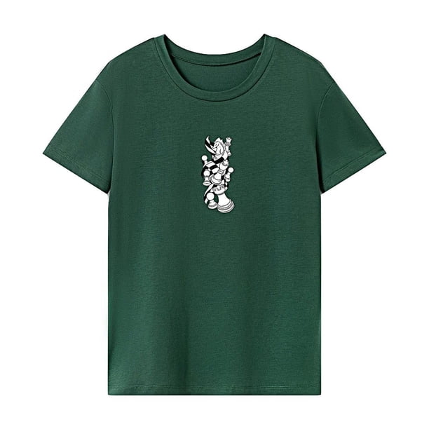 Camiseta de verano para mujer, trajes clásicos, camiseta básica informal para oficina, trabajo, compras Verde