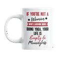 thumbnail image 1 of Woman Who's Laughing, Laughter Yoga Meditation Quotes Coffee & Tea Gift Mug (11oz), 1 of 3
