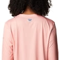 thumbnail image 5 of Columbia Women's Tidal Tee PFG Stacked Logo Long Sleeve, Tiki Pink/Kona Fill, X-Small, 5 of 9