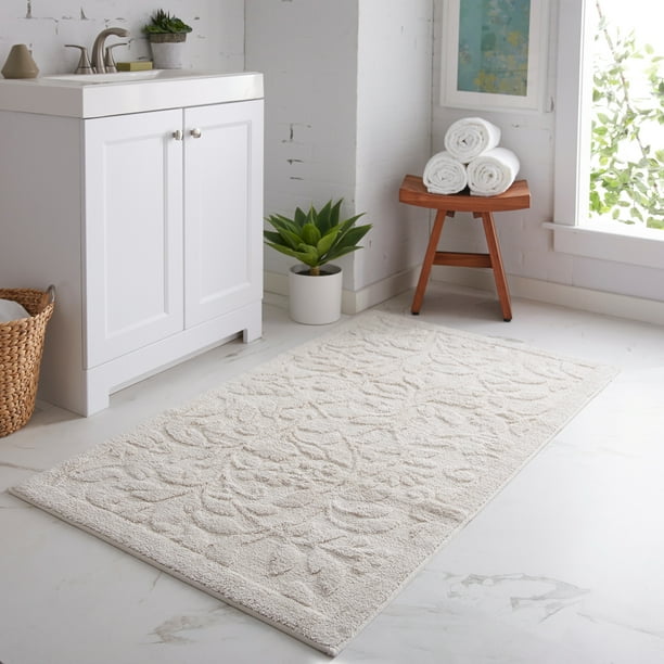 Mohawk Home Foliage Natural Bath Rug Area Rug, 3'x5', Cream Walmart