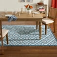 thumbnail image 2 of TOWN & COUNTRY EVERYDAY Brooks Retro Geo Indoor Outdoor Area Rug, UV Fade Resistant, High-Low Pile, Blue/Multi, 3'11"x5'2", 2 of 13
