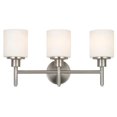 thumbnail image 1 of Design House 587386 Aubrey Transitional Integrated LED Indoor Light Frosted Glass, 3-Light Vanity Light, Satin Nickel, 1 of 1