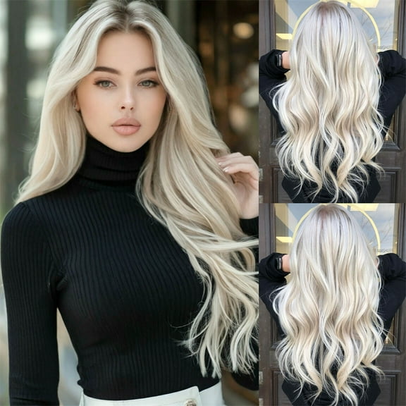 Summer Glacier Platinum Blonde Invisible Root Smudge Brazilian Virgin Human Hair Wig 180% Density Body Wave T Part Lace Wigs Human Hair Pre Plucked Natural Hairline Wig Human Hair With Baby Hair