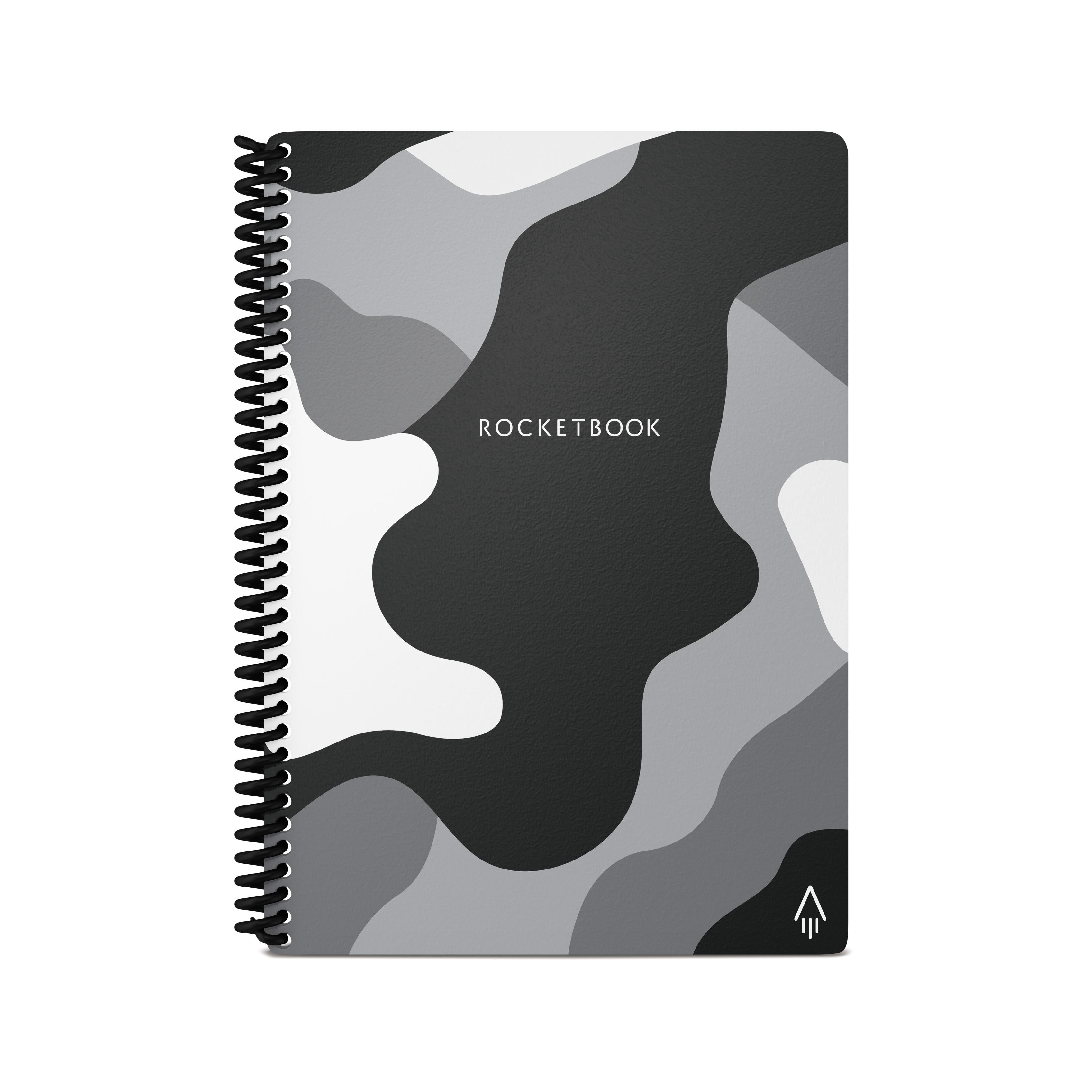 Rocketbook Core Smart Reusable and Sustainable Spiral Notebook - Camo - Executive Size Eco-friendly Notebook (6" x 8.8")- 36 Lined Pages - Includes 1 Pen and Microfiber Cloth