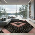 thumbnail image 2 of ODIKA 6'x9' Washable Area Rug Pink Grey Smooth Blending Crisp Edges Rectangular Contemporary for Family Room, Living Room, Master Bedroom, Non-Slip, Easy Care, 2 of 7