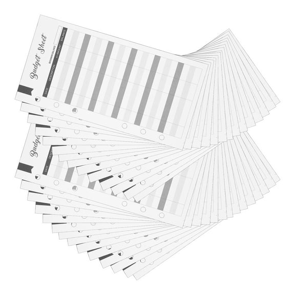 Raindrops  60 Pcs Cash Binder Budget Cards Envelopes for Budgeting to Do Planner Black