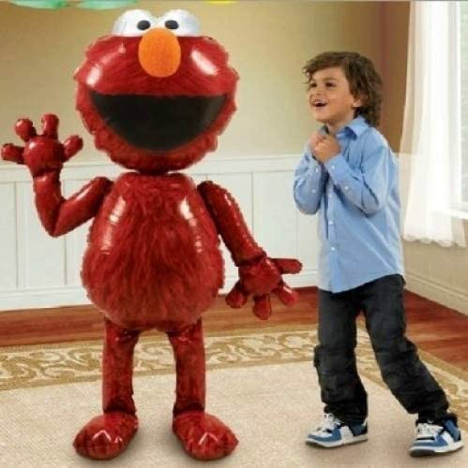 Elmo and Friends Birthday Party Supplies Balloon Bouquet Decorations with Giant Airwalker Balloon