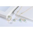 thumbnail image 3 of Pendientes de mujer de plata de ley 925 ovalados de aguamarina natural ER, 3 of 5