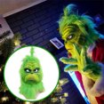 thumbnail image 4 of Máscara Látex Del Y El Monstruo Pelo Verde Accesorios Vestir para Fiesta Navidad Del (infracción, 4 of 9