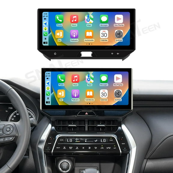 SNATEEN 12.3 inch Carplay Screen/Radio/Multimedia Player for Toyota Lingfang/Venza 2022 2023 2024 Model Universal Car Navigation/GPS Upgrade Headunit Android Display 1080P Touch Screen Replace System