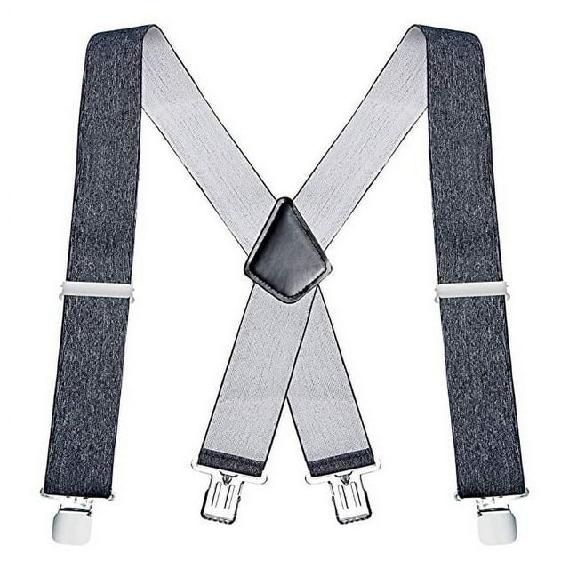 HLONK LNKOO Bretelles pour Hommes X Back 2 Larges Bretelles Réglables avec Clip Robuste pour le Travail