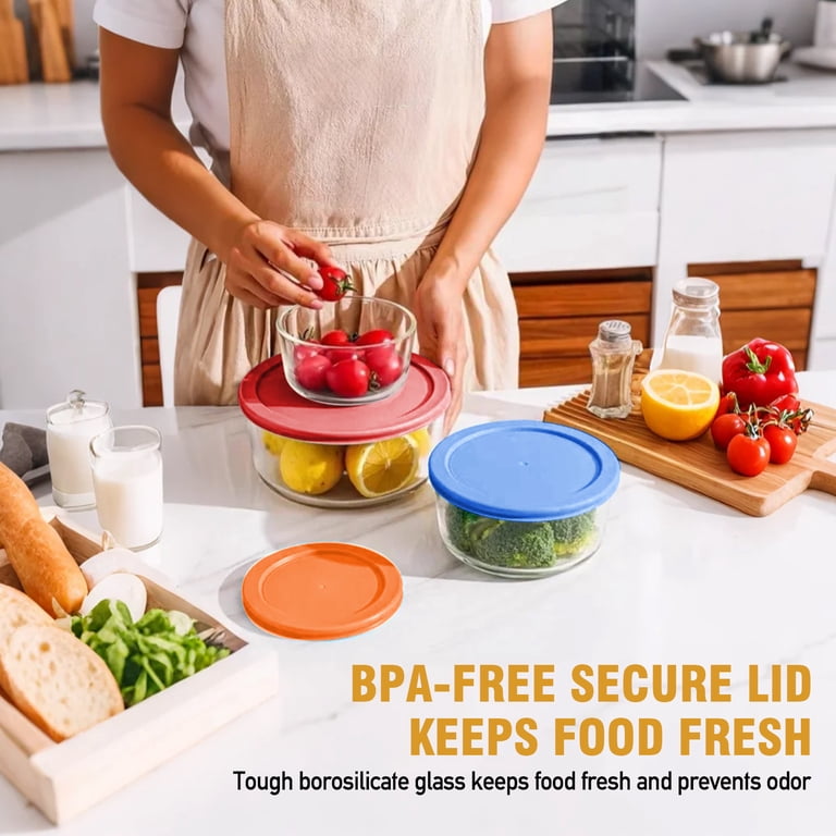14 Pcs Glass Food Storage Containers Set - 7, 4, 2 & 1-Cup Round Containers  with Lids, BPA-Free, Dishwasher & Microwave Safe Lunch Box - Walmart.com