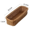 thumbnail image 2 of 8X Cesta de almacenamiento de cubiertos de escritorio Cesta tejida Caja de almacenamiento de drenaje de vajilla de restaurante Cesta de almacenamiento de vajilla, Marrón, 2 of 3