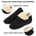 thumbnail image 3 of House Slippers for Women Cozy Plush Fleece Bootie Memory Foam House Shoes Boots with Nonslip Sole, Black, Size 7-8, 3 of 5