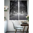 thumbnail image 4 of Winter Snowscape Sheer Curtains 63 Inch Length 2 Panels Set, Night Snow Landscape Trees Natural Voile Window Treatment Rod Pocket Curtains Sheers Drapes for Bedroom/Living Room/Kitchen 52x"63"x2, 4 of 7