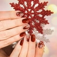 thumbnail image 6 of Nail Tips Nail Tips for Acrylic Nails Short Coffin Wearing Nail Patch For Christmas Nail Enhancement Stick Red White Removable False Nail For Christmas Snowflake 2ml, 6 of 9