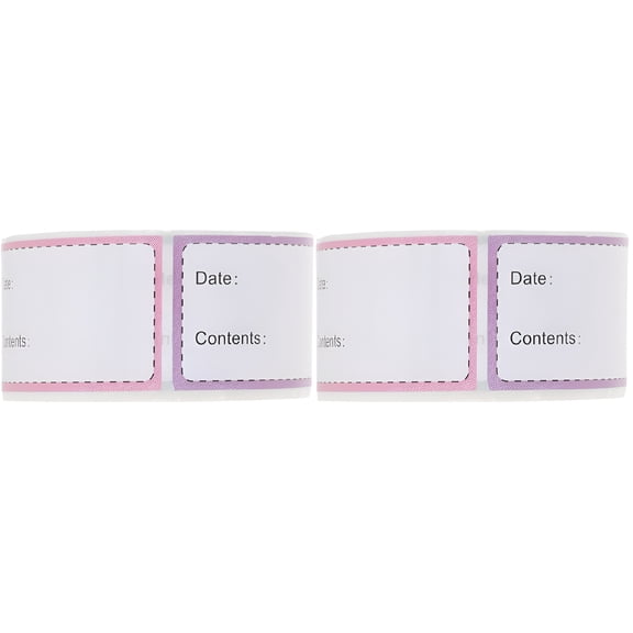 CCOCC 2 Rolls Date Food Labels Tag Storage Freezer Write on for Containers Stickers