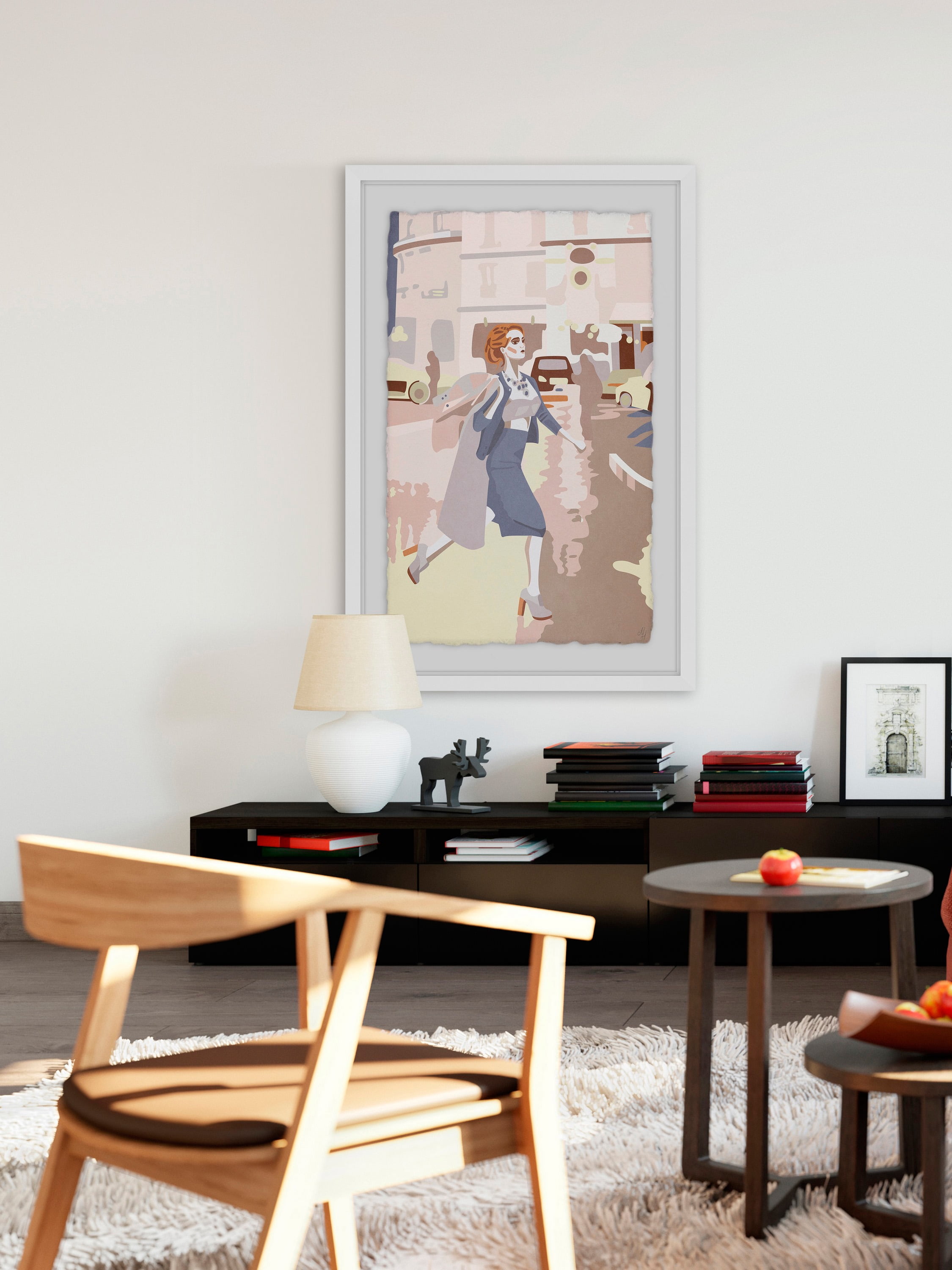 Road Fashion Framed Painting Print